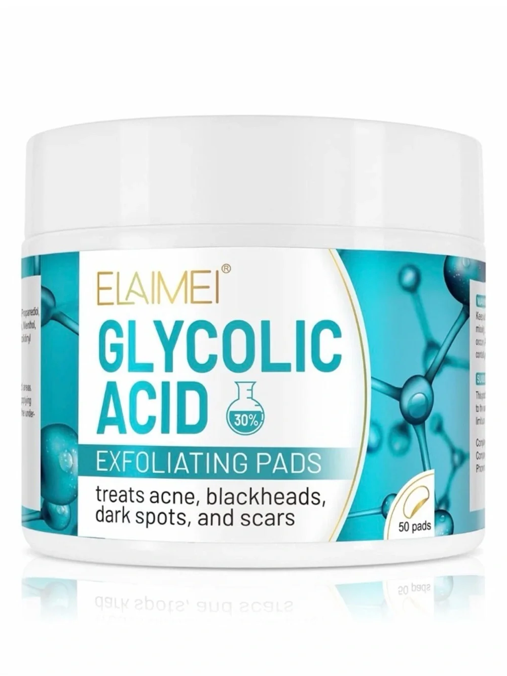 Elaimei 30% Glycolic Acid Exfoliating Pads -50 pads